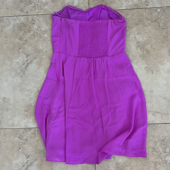 Women’s Size 2 Fuchsia Strapless Dress - Picture 3 of 5